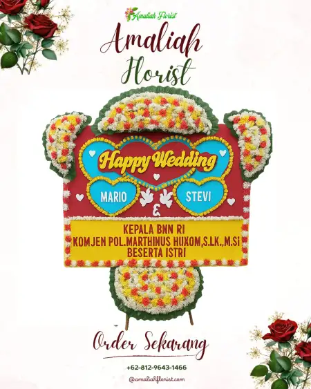 Papan Bunga Pernikahan Raman Aji